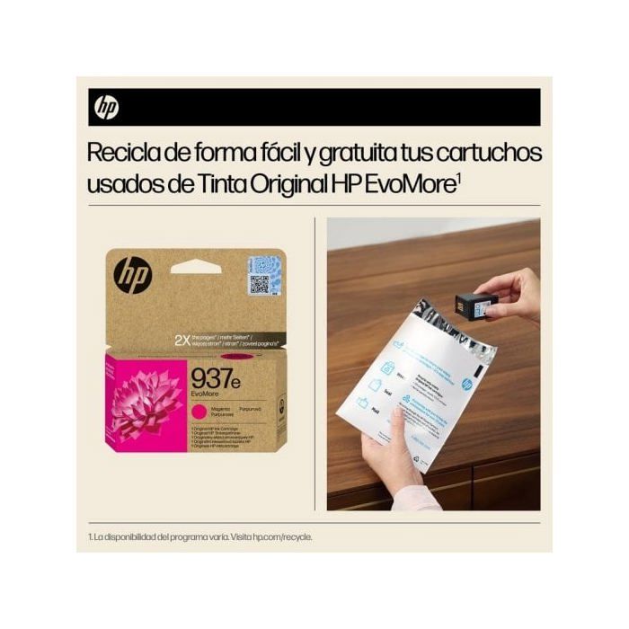 Cartucho De Tinta Original HP 937e EvoMore Magenta