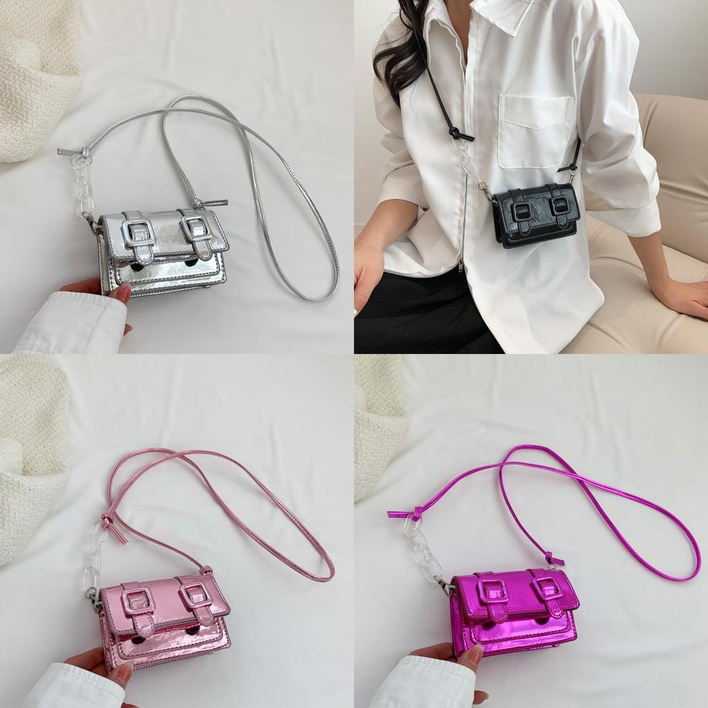 Trendy Minimalist Mini Bag 2024 New Summer Fashion Pu Small Box Handbag With Magnetic Lock And Camera Pocket