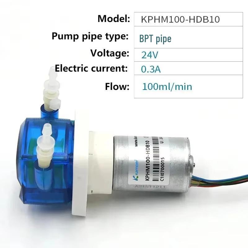 Adjustable Multi-Voltage Mini Peristaltic Pump, 100ml/min, Low Noise
