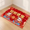 Blessing Words Goat Year Floor Mat Weaving Texture Sheep Door Mat  Lunar New Year