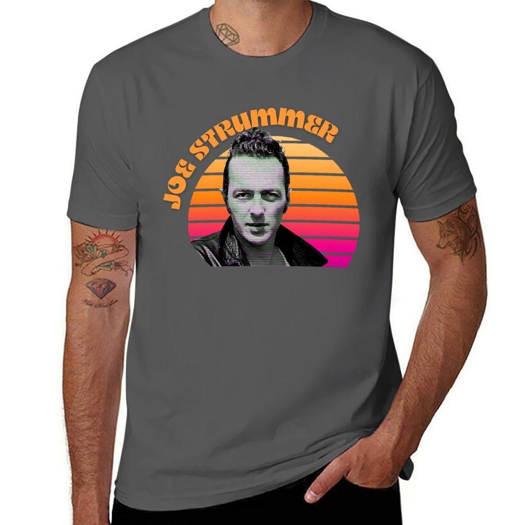 Joe Strummer T-Shirt Tops Blanks Oversized Mens Graphic T-shirts Anime