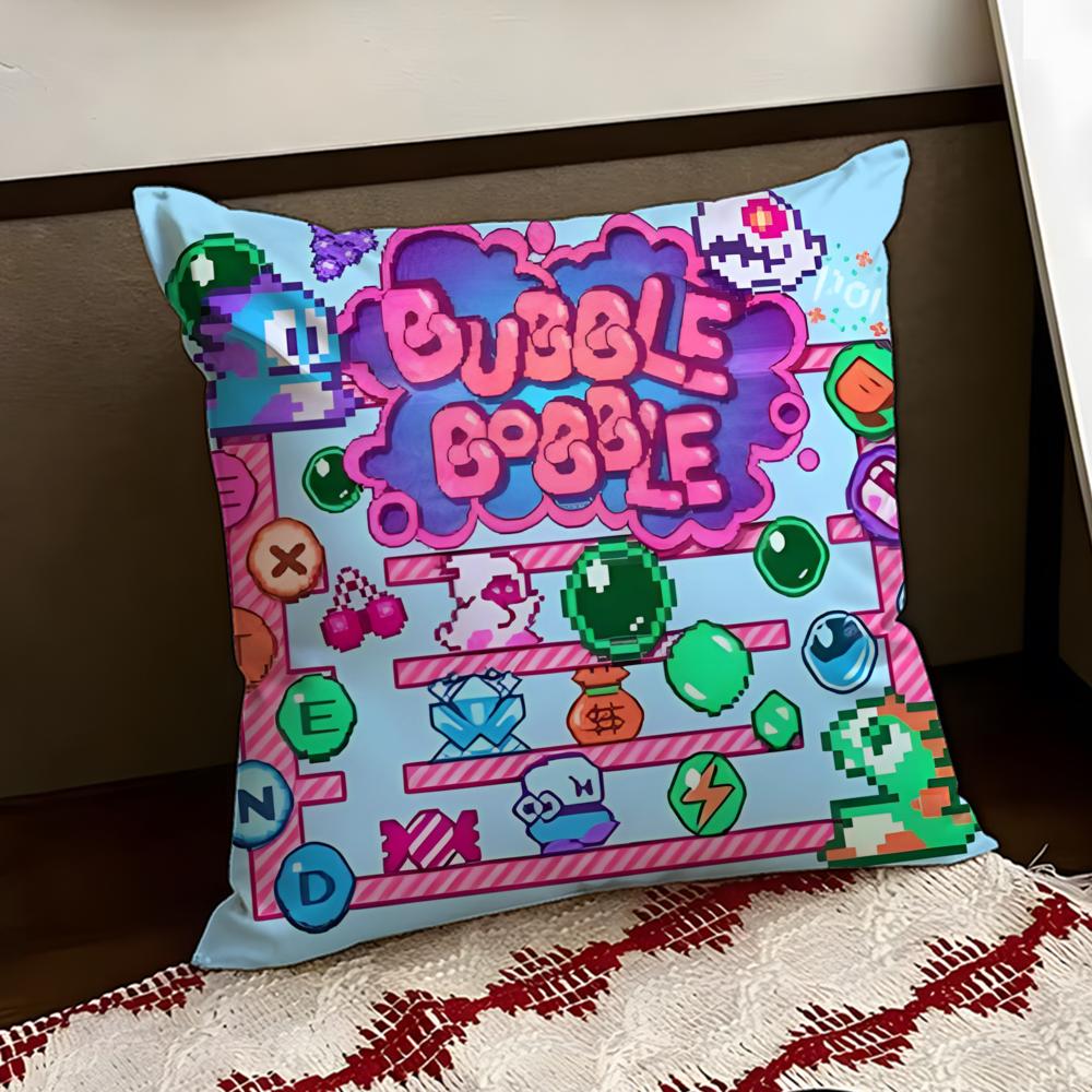Anime BBubble BBobble Kissenbezug Wendbar Weich Langlebig Kissenhülle Zuhause Auto Mehrzweckgebrauch für täglichen Komfort