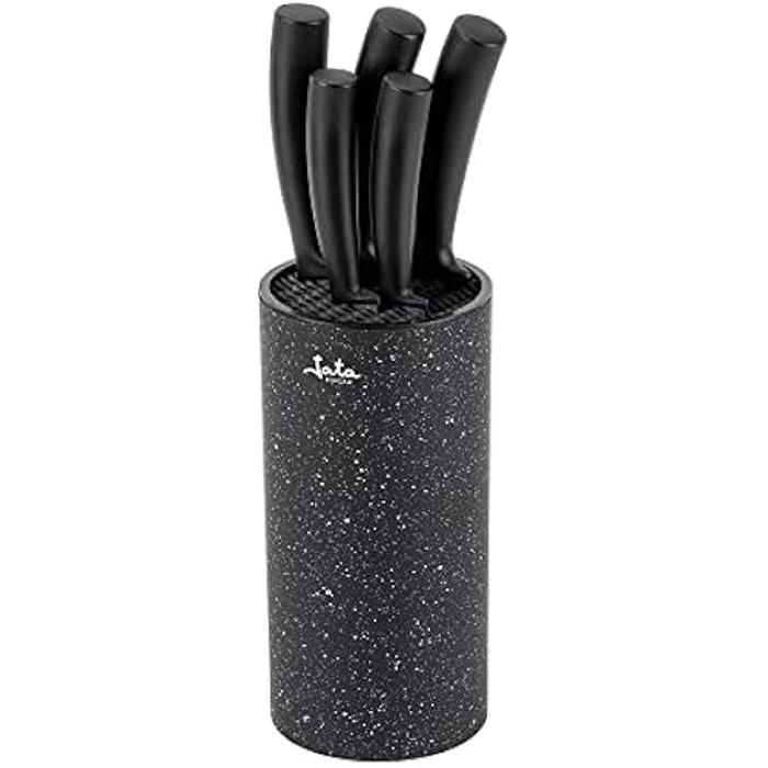 Nože Coina Jata HOGAR HACC4504 - 5 kusů s blokem - Ocel - Polypropylenová rukojeť - Snadno se čistí