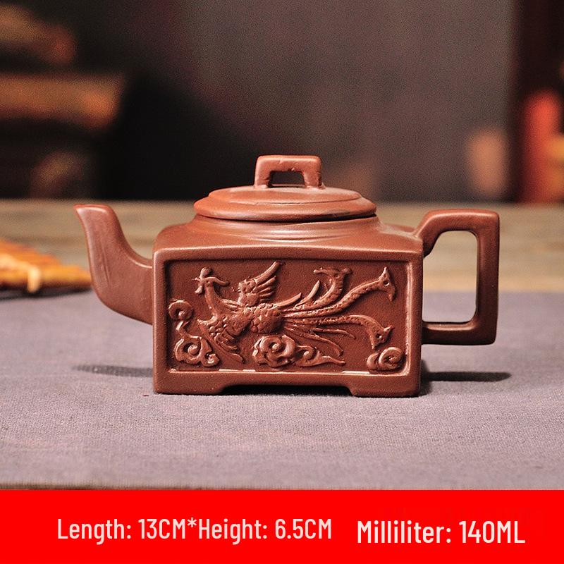 Purple Clay Zhu Ni Ceramic Kung Fu Teapot with Filter - Small Household Tea Maker Set