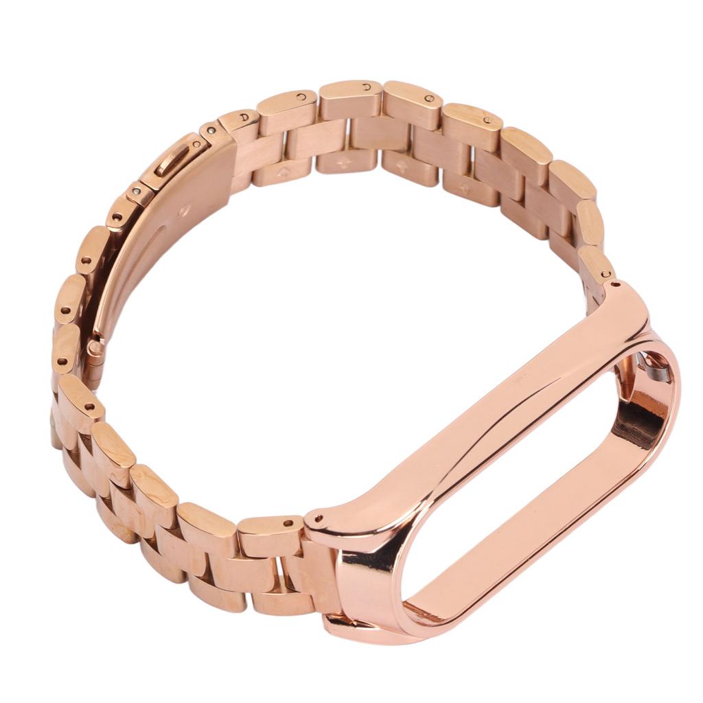 Náramek na chytré hodinky z nerezové oceli proti ztrátě s dvojitou skládací sponou pro Mi Band