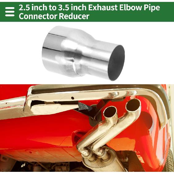 Motoforti 2.5" OD To 3.5" OD Mandrel Exhaust Pipe Adapter Concentric Reducer Car Exhaust Pipe Tubing Piping Adapter 5Inch/127Mm Length T304 Stainless