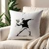 Banksy Street Graffiti Art cushion cover For Pillow Printing Sofa Decoration Home Car Room Coffee Shop Office Nordic Simplicity