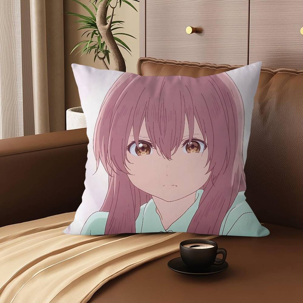 A S-Silent Voice Personalized Pillow Cover Kids Bedroom Wild Party Decor Pillowcase Kid Birthday Shower Gift