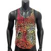 Europe and America Cross Border 2025 New Arrival Men Vest Leopard Print Pure Color Loose Casual Personality Punk Series Sleeveless