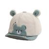 Cartoon Bear Baby Sunhat Wide Brim Newborn Flat Cap Solid Color Infant Bucket Hat  Toddle