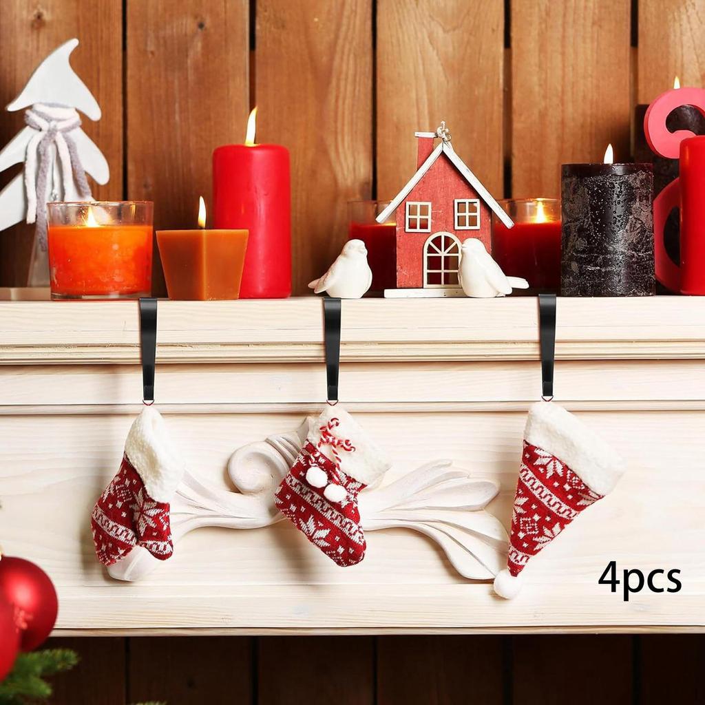 4 Pieces Christmas Stocking Holder Decorative Multi Uses Lightweight Party Supply Ornament Mantle