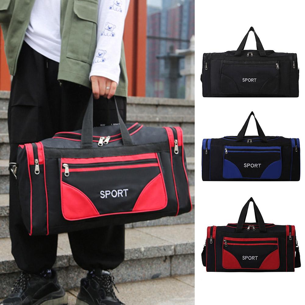 Oxford Fitness Bag Large Capacity Sports Backpack Waterproof Multifunctional Adjustable Shoulder Strap with Zipper for Men Women