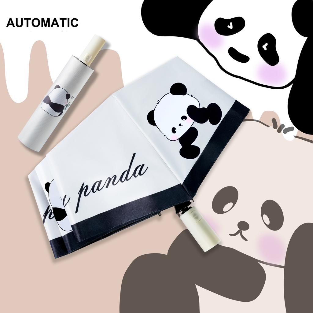 Netizen Panda Flower Umbrella Female Fully Automatic Cute Sun and Rain Dual Use Folding Sun Umbrella Sun Umbrella