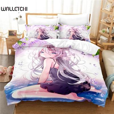 Ensemble de literie pour fille de dessin animé, Ensemble de housse de couette pour fille, Literie 3D, Ensemble de literie taille Queen à impression numérique, Design tendance