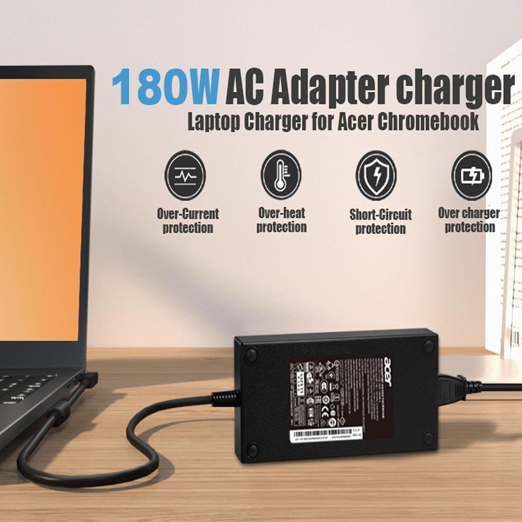 180W 135W Laptop Charger ADP-180MB K ADP-135KB T AC Adapter Fit for Acer Nitro 5 Predator Helios 300 PH315-51 PH315-52 G3-571 G3-572 AN515-54