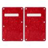 2Pcs Electric Guitar Backplate Guitar Cavity Cover Plate Pickguard PVC for Replacement Red