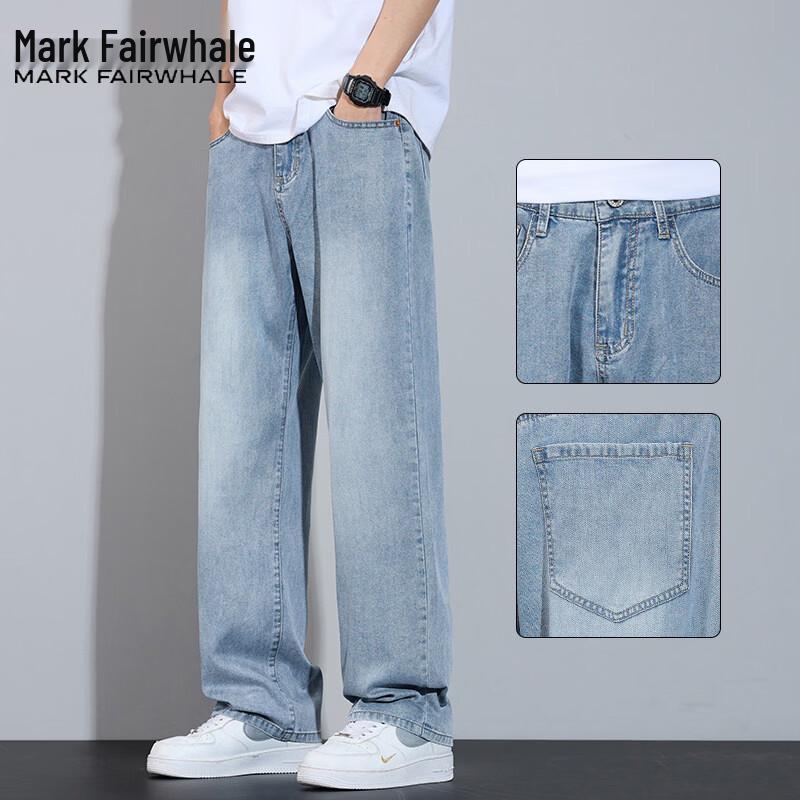 Mark Fairwhale Men's American Retro Loose Straight Jeans