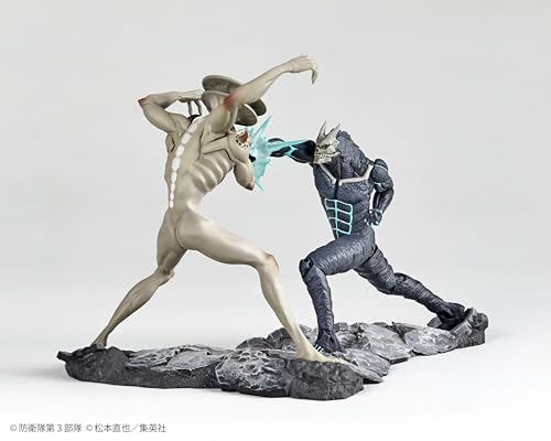 Kaiyodo Anime "Kaiju No. 8" Kaiju No. 8 vs. Kaiju No. 9 1/18 Scale PVC Painted Complete Figure