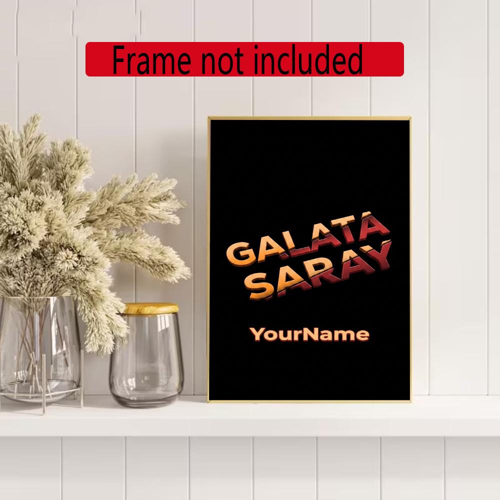 Galatasaray Customize Your Name Diamond Painting Round Diamond Diy Frameless Holiday Artwork Suitable For Home Office Wall Decoration