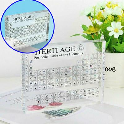 Special Gifts Real Elements Acrylic Periodic Table Display Chem Kids Teaching