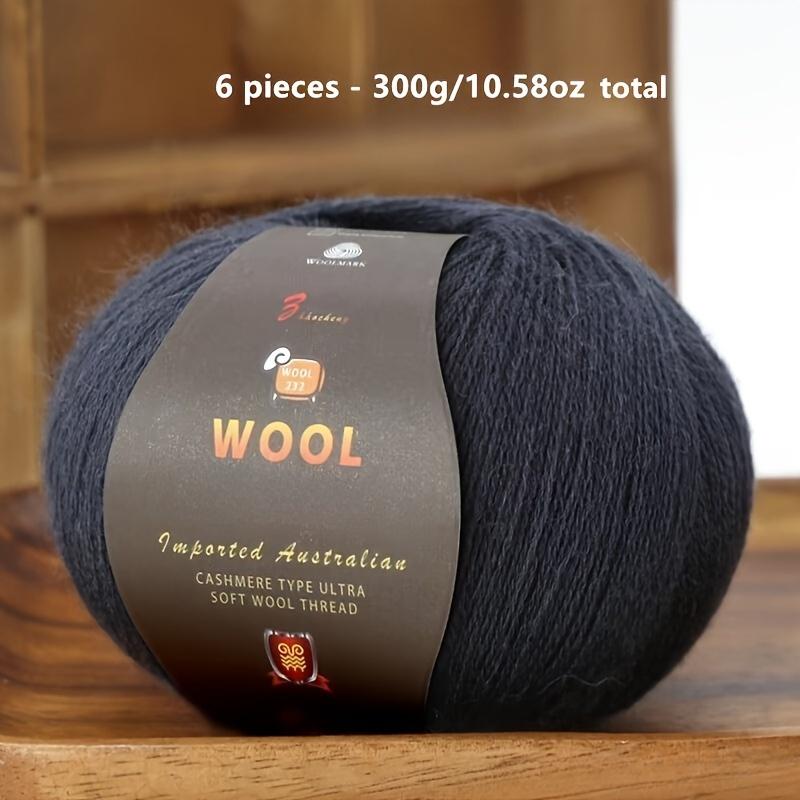 1PC Luxurious Wool Yarn Ultra Soft Anti-Pilling DIY Kit for Crochet & Hand Knitting Warm and Comfortable Wool Yarn 211g/10.58oz