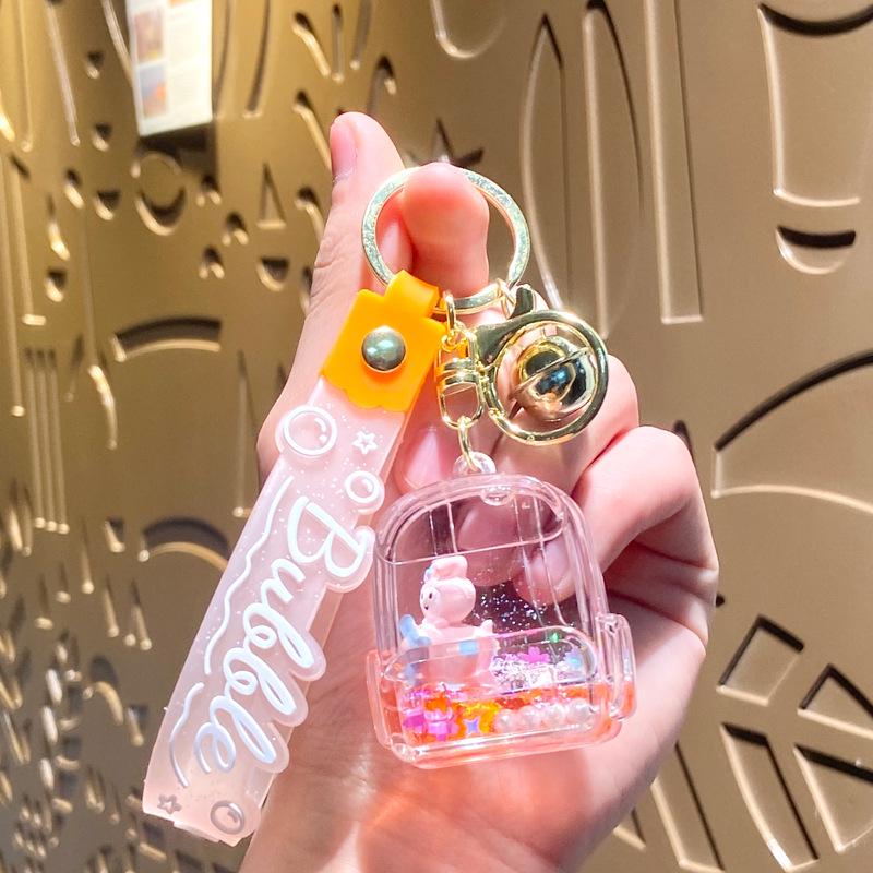 Acrylic Mahjong Sand Keychain - Elegant Car & Bag Pendant Gift