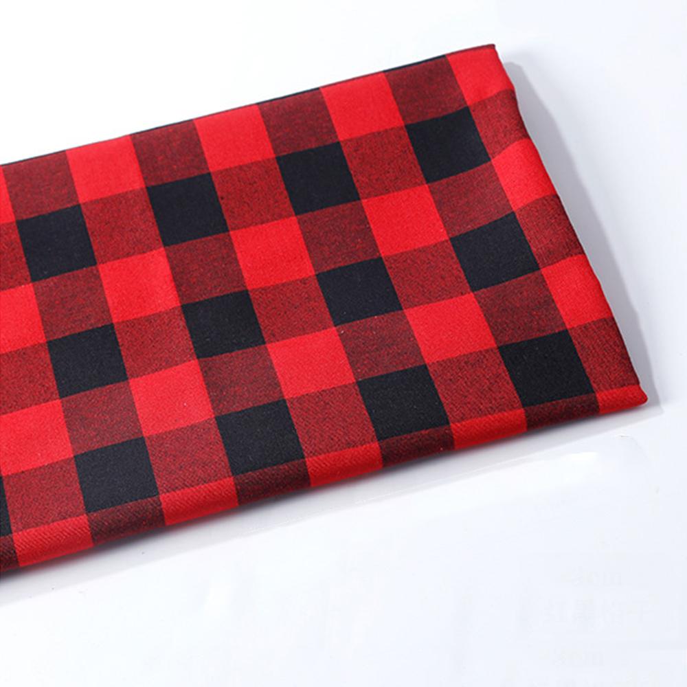 Christmas Plaid Fabric Check Print Polyester Squares Bundles Christmas Buffalo for Sewing Patchwork DIY Craft Holiday Decoration