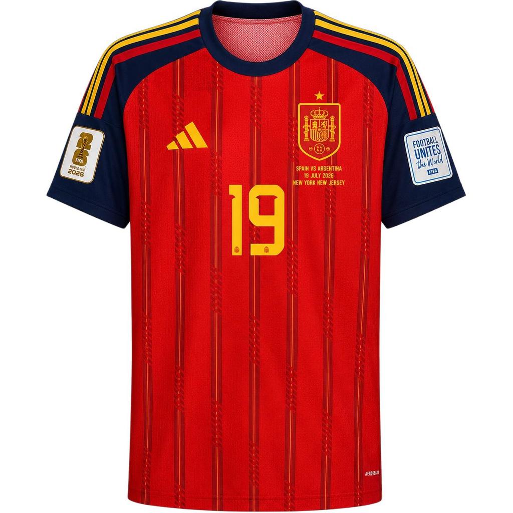 adidas Spagna 26 Maglia da Casa Rosso Vivace Top da Uomo JN4390