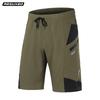 Mens Cycling Pants With Padded Seat Water-Resistant Loose Fit Multi-Pocket Bike Trousers Outdoor Riding