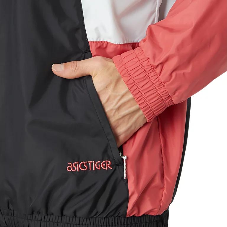 ASICS Jackets Men's Black/White/Red Stand Collar Moderate Other 2191A078-001