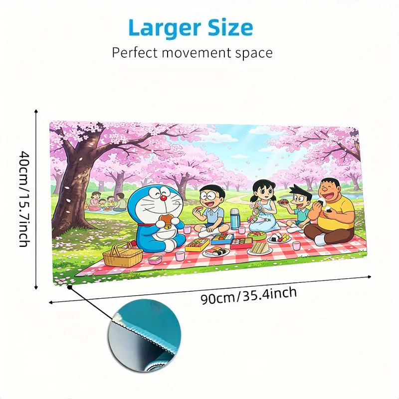 Doremon Friends Color Mouse Pad Large Gaming Table Cushion Non-slip Laptop Tablet Big Mousepad XXL Mat Mini PC Playmat With Lock edge