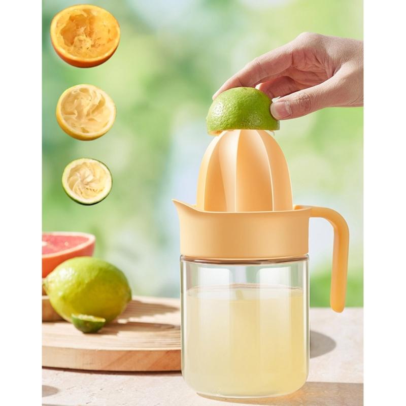 Citrus Juicer Manual Handheld Squeezer for Lemon Limes and Tangerines with Comfortable Grip Handle 280/450ml Capacity