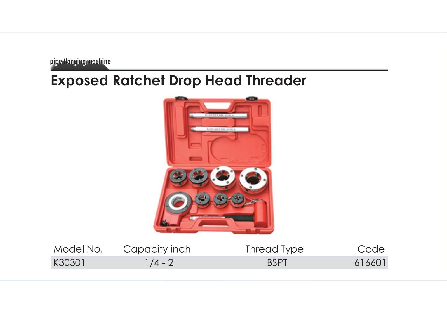 Yutian FAPRO Marine Pipe Threading Die K30301 Tapered Inch Thread IMPA616601 Inch Taper Pipe Size 616601