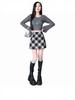 Women's High Waist Red Wool Plaid Skirt, 2025 A-line Slim Fit for Autumn/Winter