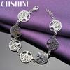CHSHINE 925 Sterling Silver Tree of Life Round Chain Bracelet For Women Fashion Charm Wedding Party Jewelry
