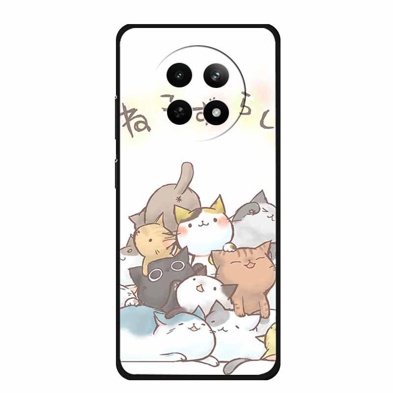 Realme 12 5G Phone Case: Embossed Color Painting, Drop-proof with Concave-convex Texture - 1 Piece