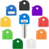 20Pcs Elastic Key Identifiers Protector Key Toppers Cover Soft Rubber Colored Key Caps Covers Diy Accessories