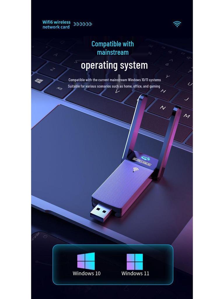 Wireless Gigabit Dual-Band 5G WiFi 6 Network Card for Desktop