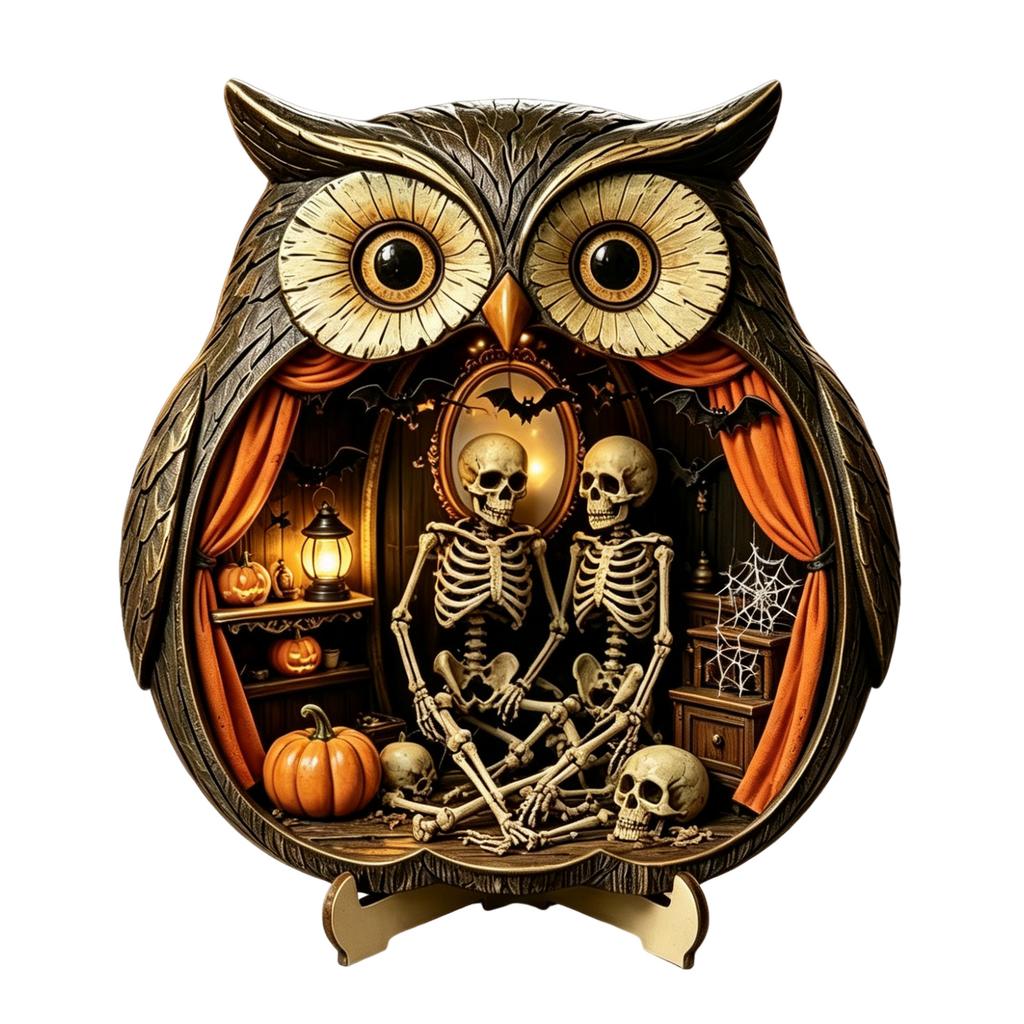 Halloween Tabletop Wooden Decor Ornament for Festive