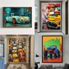 Car Poster Vintage Graffiti Art Car Prints Canvas Painting Home Bedroom Wall Art Decoration Classic Car Canvas Print Poster