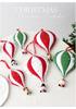 3D Hot Air Balloon Christmas Ornament: Red & Green Hanging Decoration for Holiday Festivities