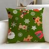 Classic Holiday Theme Christmas Cushion Cover Soft  EasyWash Pillow Case  Versatile for Couch Bed Travel and Office