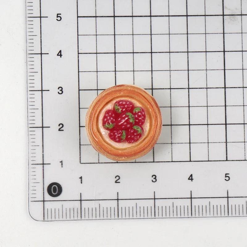 10/100Pc Resin Fruit Egg Tart Series Simulation Food Diy Scrapbook Decoration Crafts Dollhouse Accessories Keychains Materials