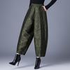 Warm Quilted Cocoon Pants for Middle-Aged Women - Chinese Style, Age-Reducing, Autumn/Winter Cotton, Loose Fit, Casual Tulip Design