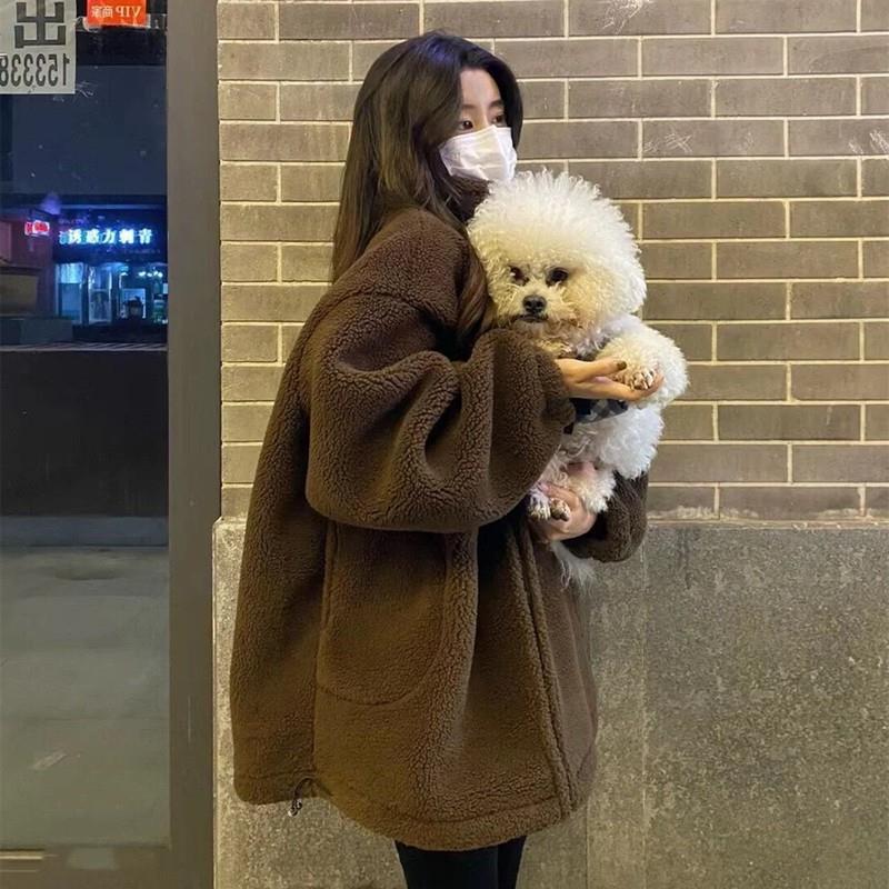 Thickened Lamb Wool Coat Women's Autumn Winter High End Fur Coat Stylish Niche Top