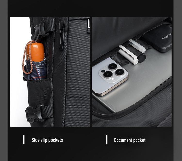 Trendy High-Capacity Nylon Backpack for Men and Women - Casual Travel and Computer Bag