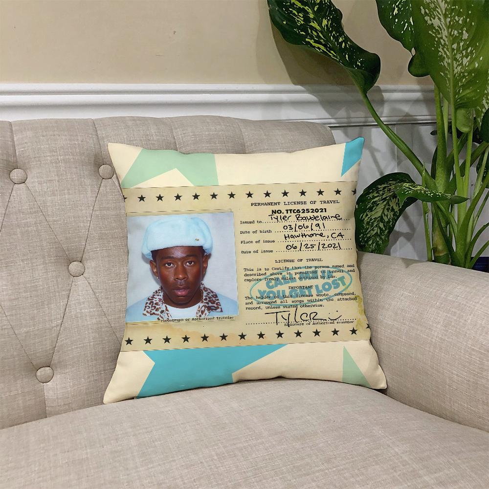 Rapper T-Tyler-ES The C-Creator cushion cover Square Sofa Cushion Cover Casual Skin-Friendly Comfortable Pillow Cover