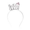 Gift Letter Zinc Zinc Alloy Tiara  Crown Birthday Hair Hoop Birthday Queen Headband Female Jewelry