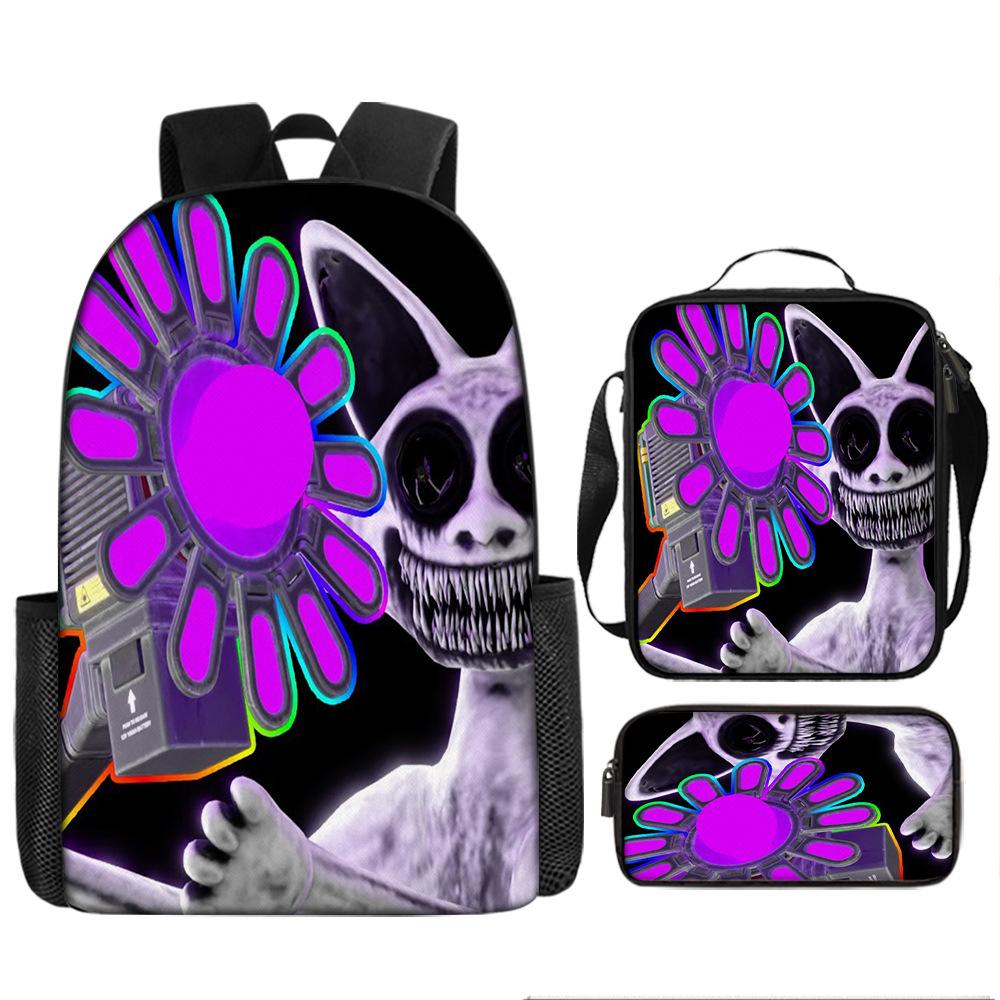 Deformed zoo primary school third and fourth grade light weight reduction backpack zoonomaly student lunch bag pencil case