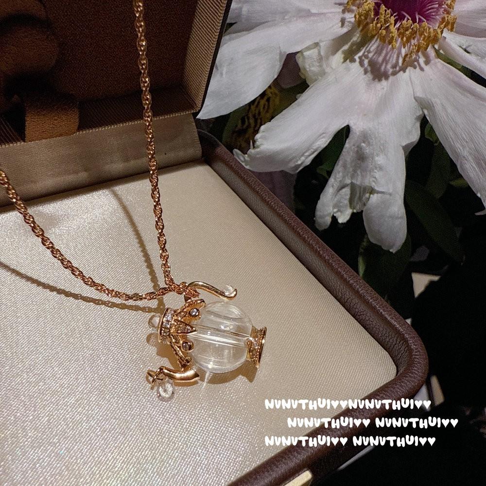 Jewelry, Vintage Handlebar Pot Crystal Dot Diamond Teapot Necklace Vintage Brushed Croissant Necklace